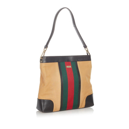 Gucci Web Canvas Shoulder Bag (SHG-23754)