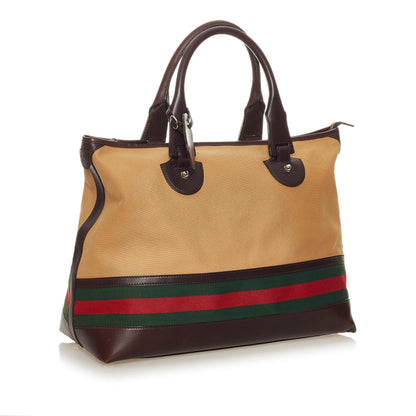 Gucci Web Canvas Tote Bag (SHG-27843)