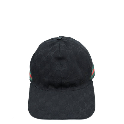 Gucci Black Web GG Medium Baseball Hat