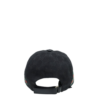 Gucci Black Web GG Medium Baseball Hat