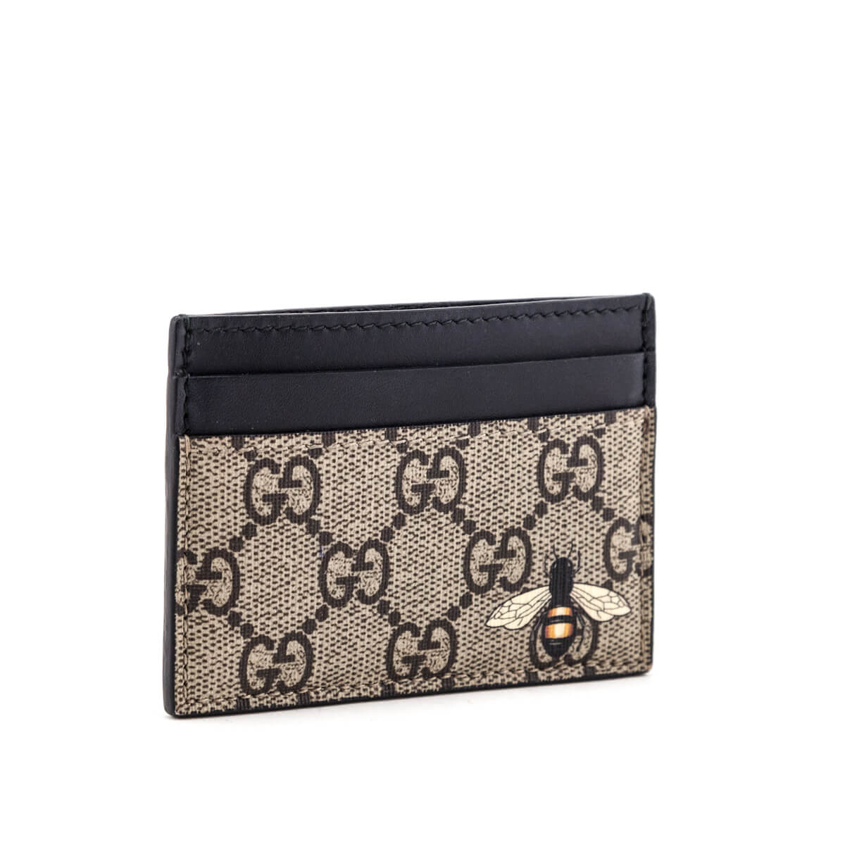 Gucci Bee Print GG Supreme Card Holder