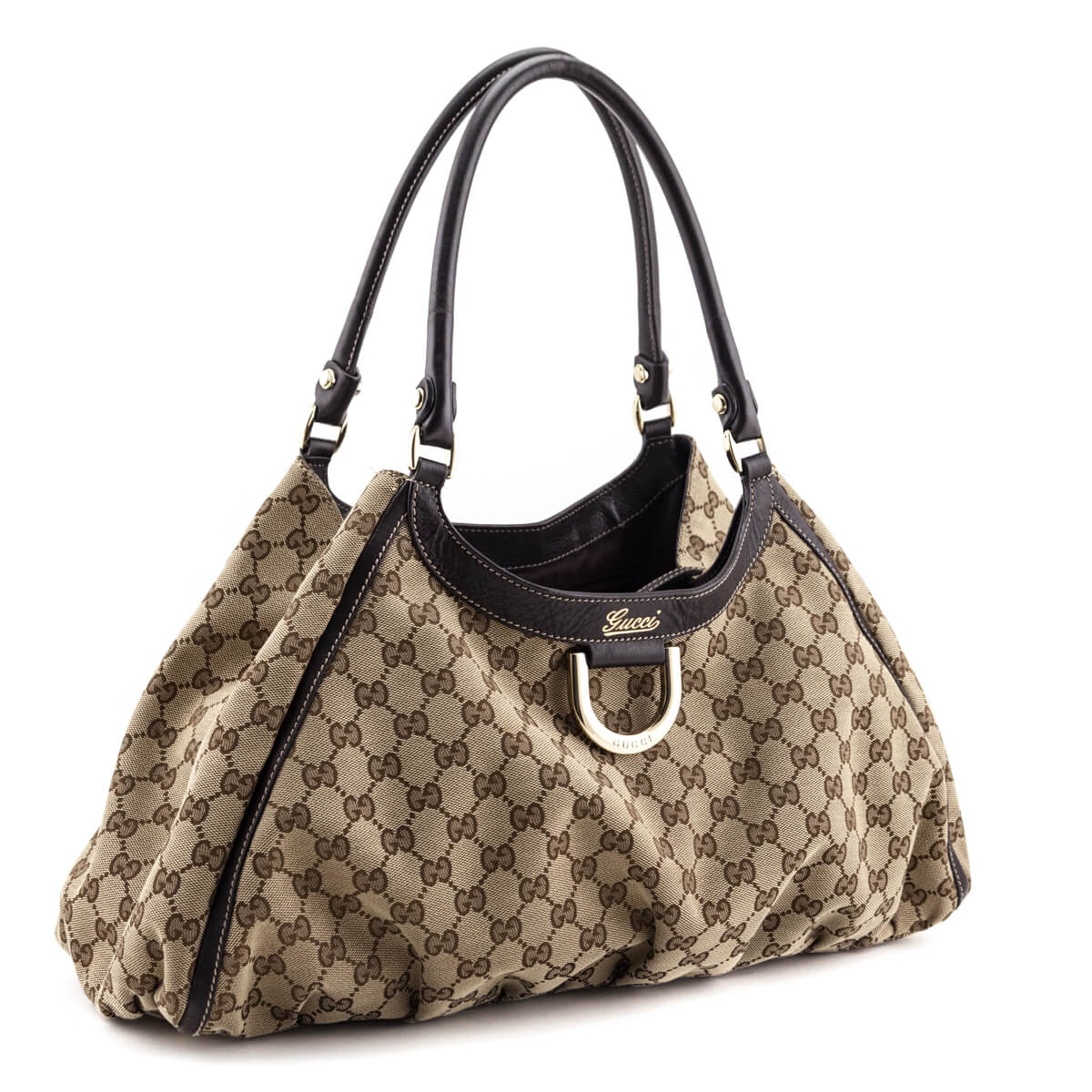 Gucci Beige GG Monogram Abbey D-Ring Large Tote