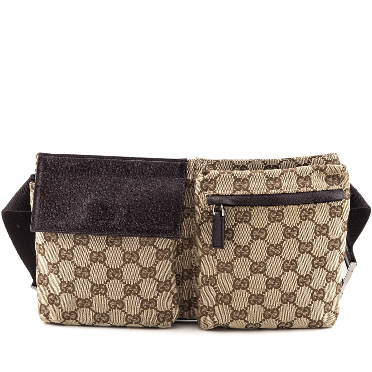 Gucci Beige GG Monogram Canvas Belt Bag