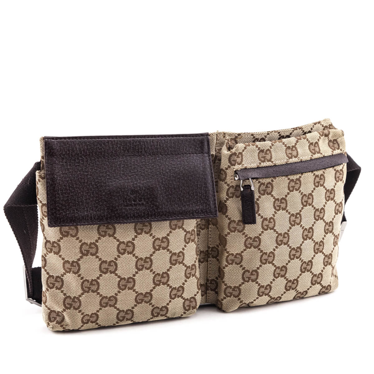 Gucci Beige GG Monogram Canvas Belt Bag