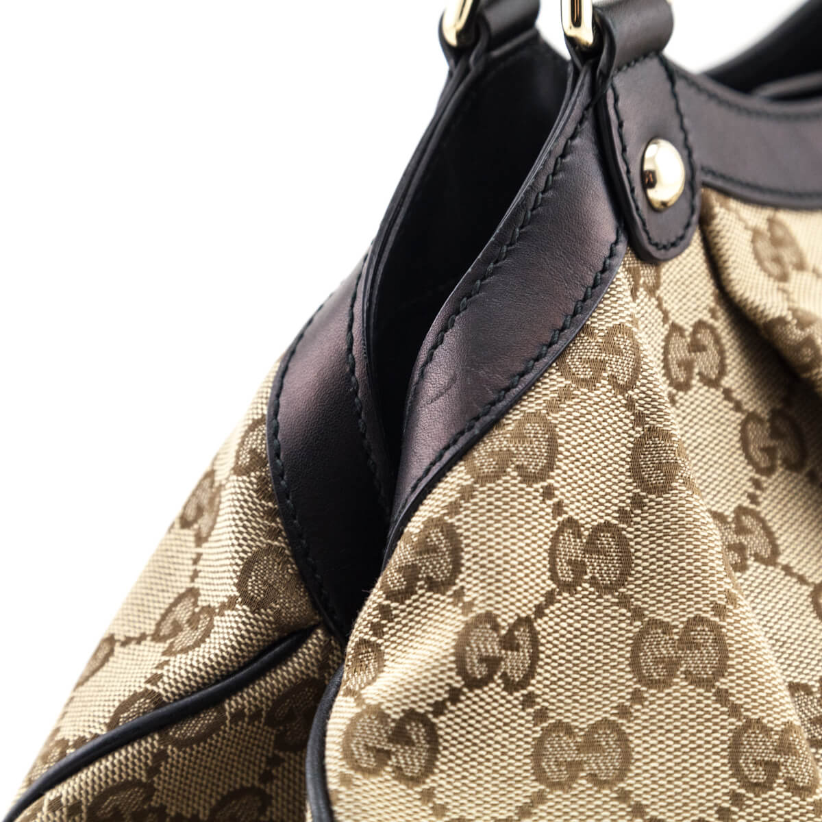 Gucci Beige GG Monogram Canvas Shoulder Bag