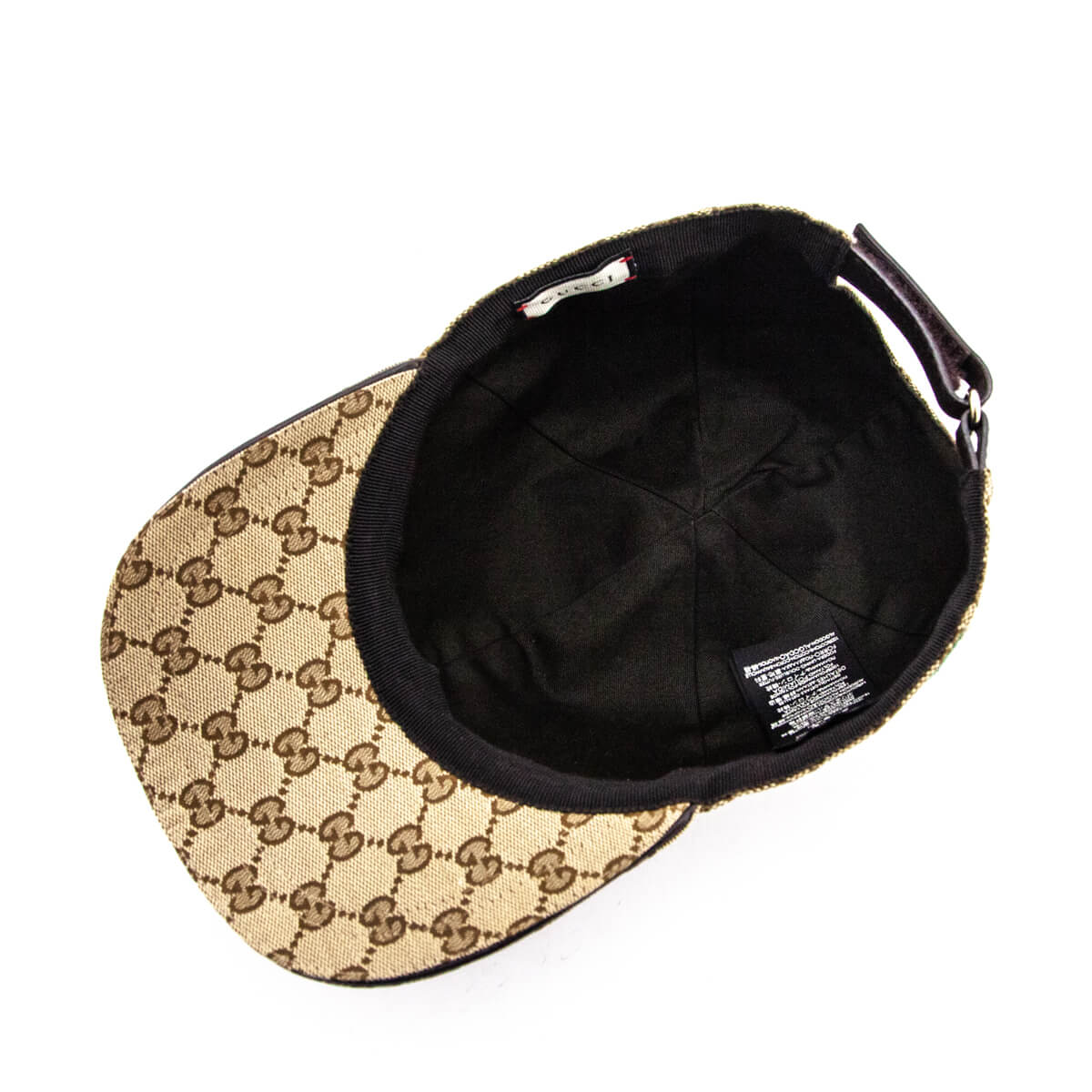 Gucci Beige GG Supreme Canvas Web Cap Size XL