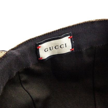 Gucci Beige GG Supreme Canvas Web Cap Size XL