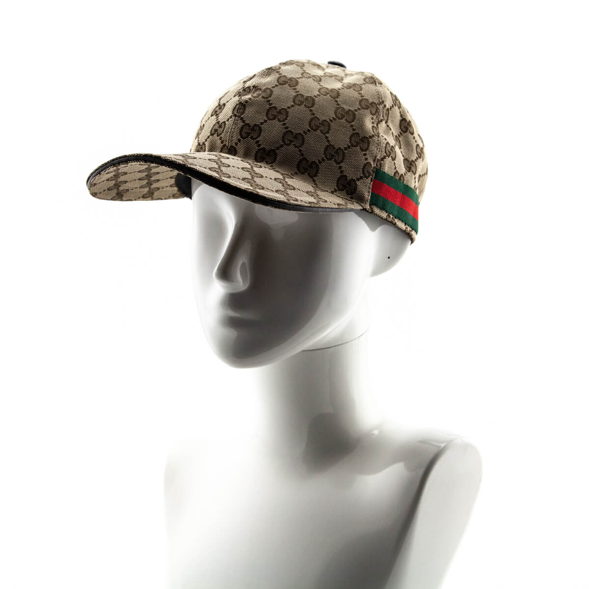 Gucci Beige GG Supreme Canvas Web Cap Size XL