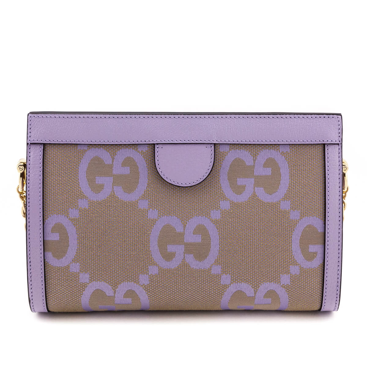 Gucci Beige Lapis Monogram Jumbo GG Textured Dollar Calfskin Small Ophidia Chain Shoulder Bag