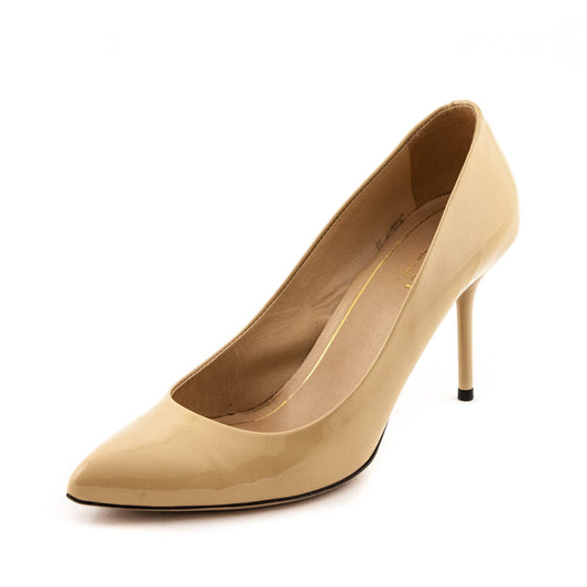 Gucci Beige Patent Pumps Size US 7.5 | EU 37.5