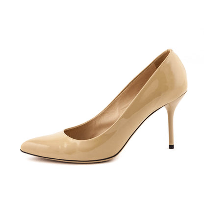 Gucci Beige Patent Pumps Size US 7.5 | EU 37.5