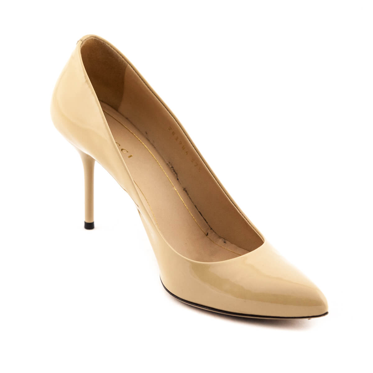 Gucci Beige Patent Pumps Size US 7.5 | EU 37.5