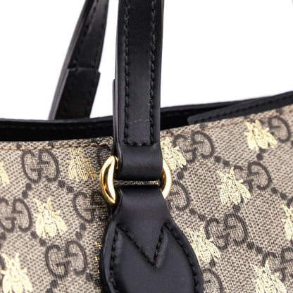 Gucci Beige Soft GG Supreme Bees Small Crossbody Tote