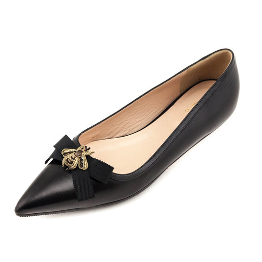 Gucci Black Bee Ballet Flats Size US 7.5 | EU 37.5