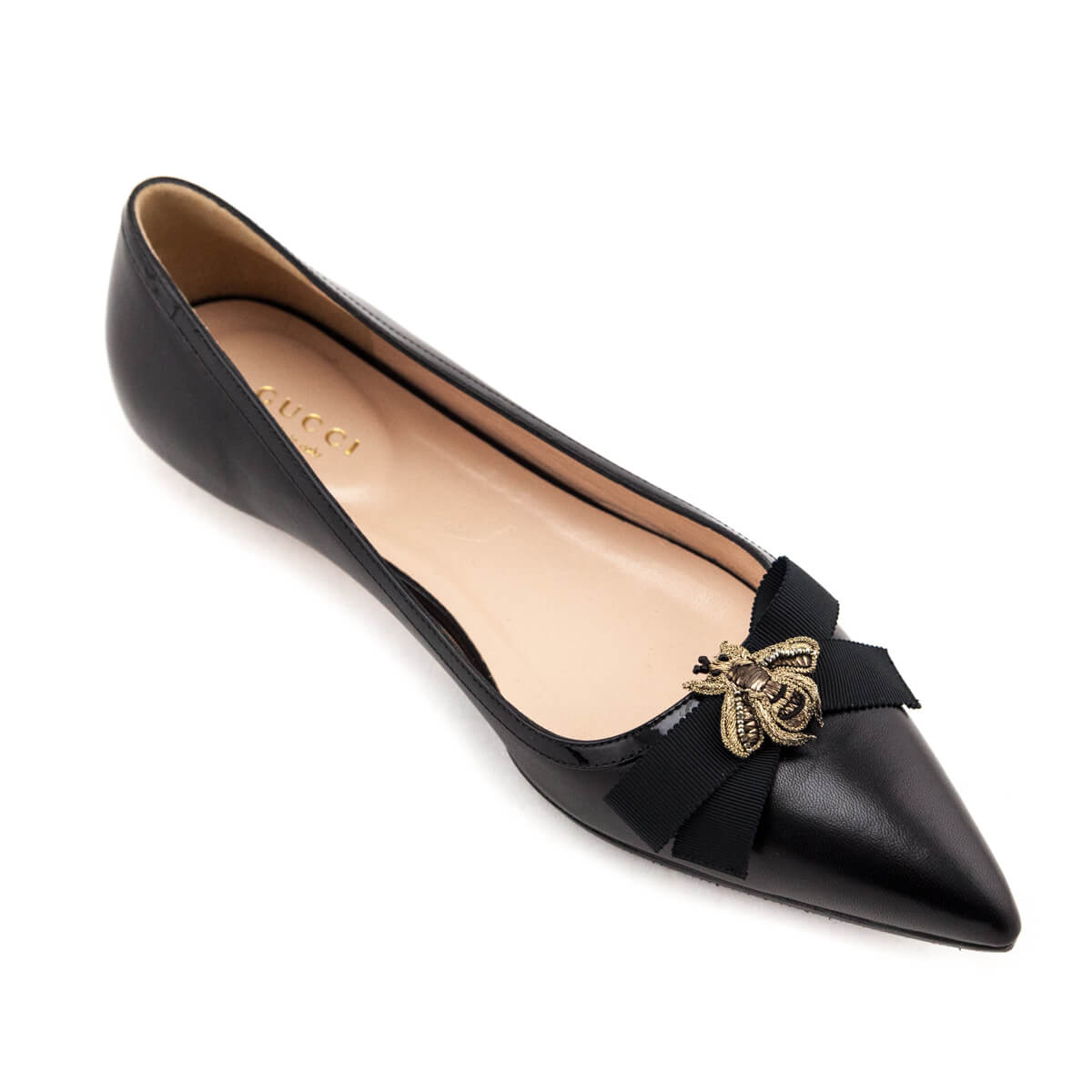 Gucci Black Bee Ballet Flats Size US 7.5 | EU 37.5