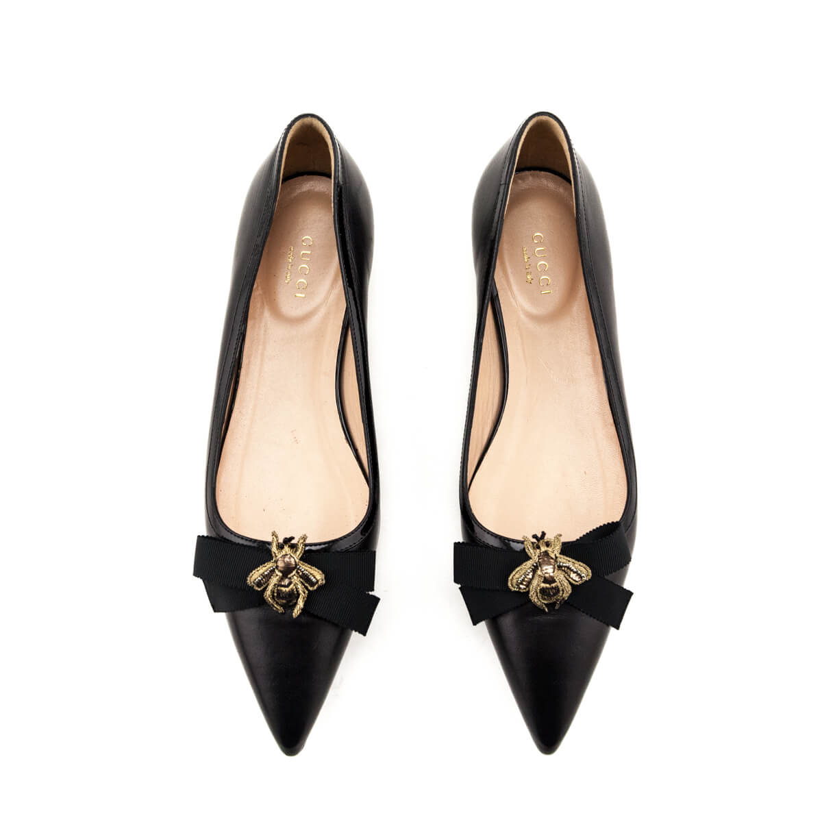 Gucci Black Bee Ballet Flats Size US 7.5 | EU 37.5