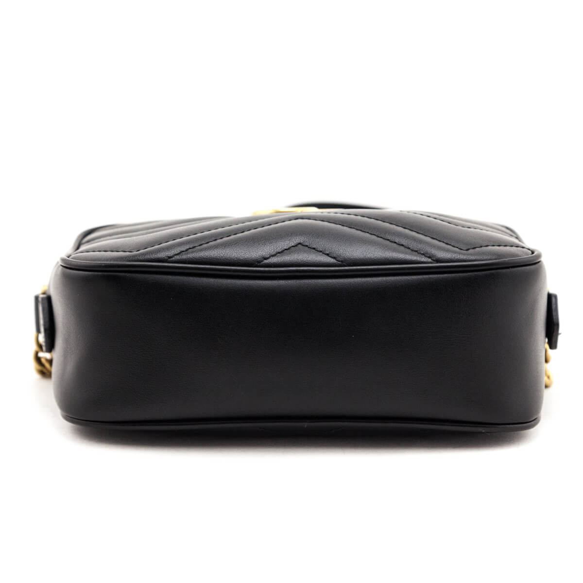 Gucci Black Calfskin Matelasse Mini GG Marmont Crossbody