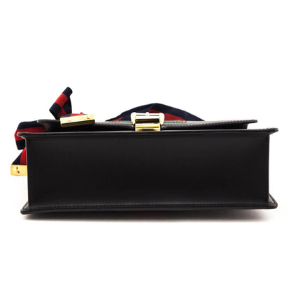 Gucci Black Calfskin Small Sylvie Shoulder Bag