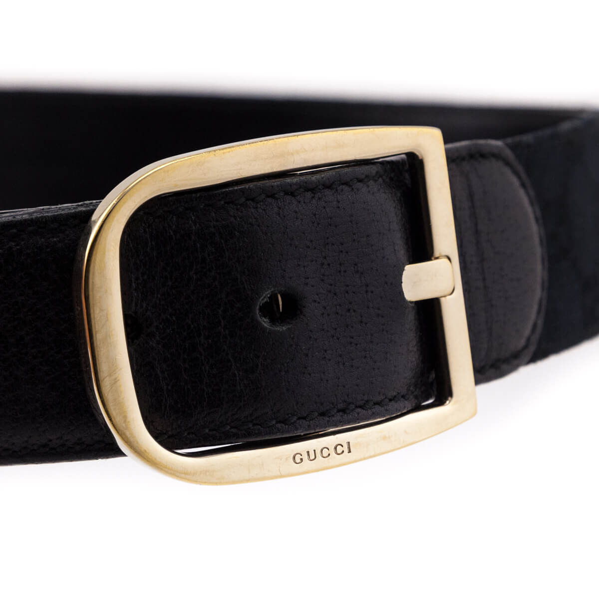 Gucci Black GG Monogram Belt Size S