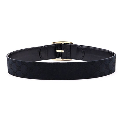 Gucci Black GG Monogram Belt Size S