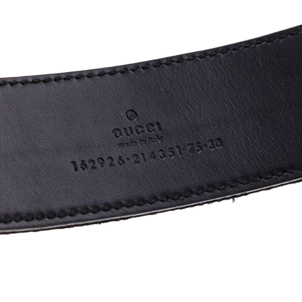 Gucci Black GG Monogram Belt Size S