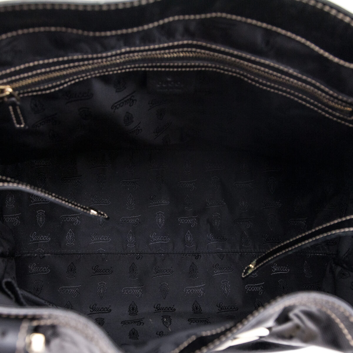 Gucci Black Dialux Coated Fabric Britt Tote