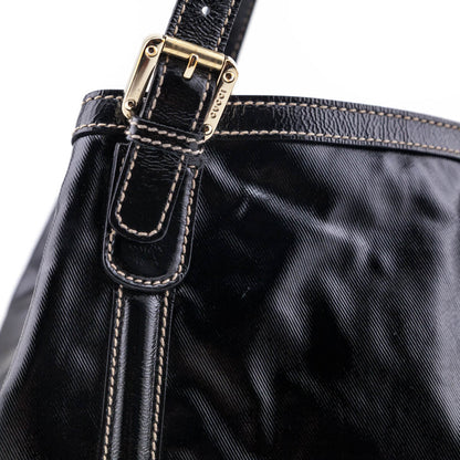 Gucci Black Dialux Coated Fabric Britt Tote