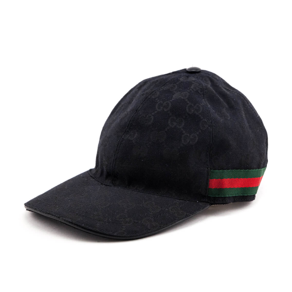 Gucci Black GG Monogram Original Web Baseball Hat Size M