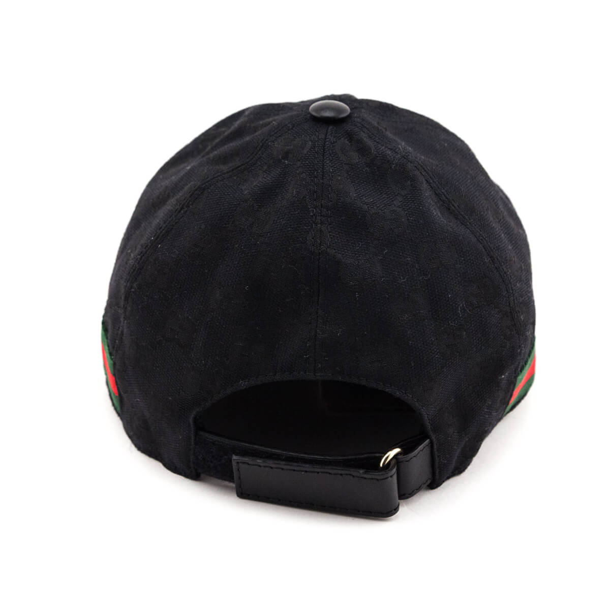 Gucci Black GG Monogram Original Web Baseball Hat Size M