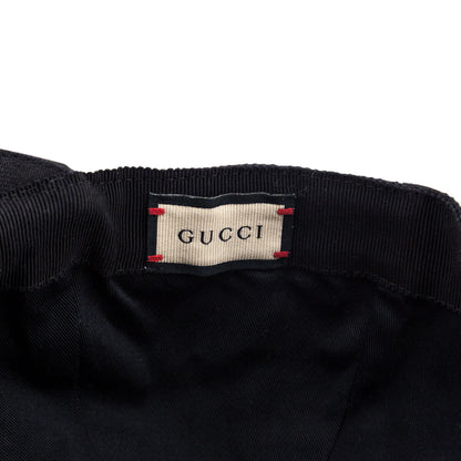 Gucci Black GG Monogram Original Web Baseball Hat Size M