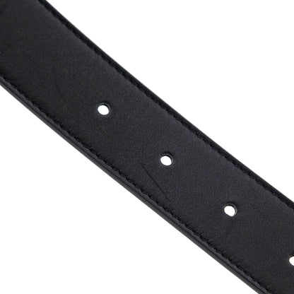 Gucci Black Leather Double G Belt