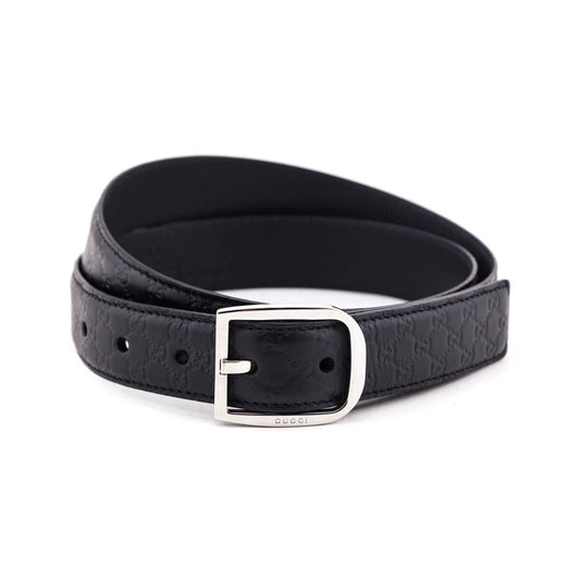 Gucci Black Microguccissima Belt Size XL