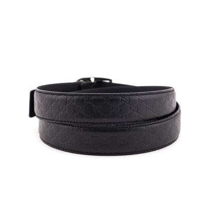 Gucci Black Microguccissima Belt Size XL