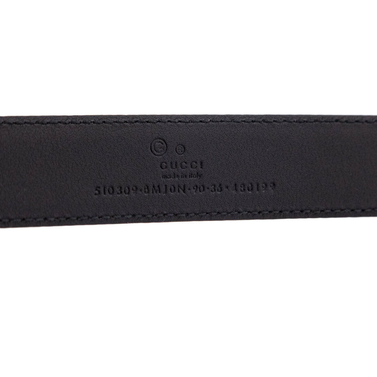 Gucci Black Microguccissima Belt Size XL