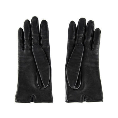 Gucci Black Nappa Leather Donna Gloves Size L