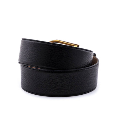 Gucci Black Oversized Bamboo Buckle Leather Belt Size L