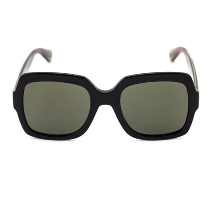 Gucci Black Oversized Web Accent Tinted Sunglasses