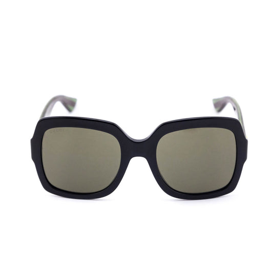 Gucci Black Oversized Web Accented Sunglasses