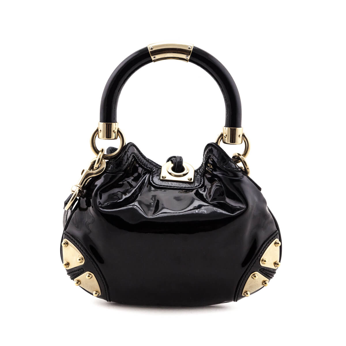 Gucci Black Patent Mini Babouska Indy Bag