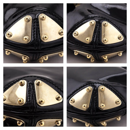 Gucci Black Patent Mini Babouska Indy Bag