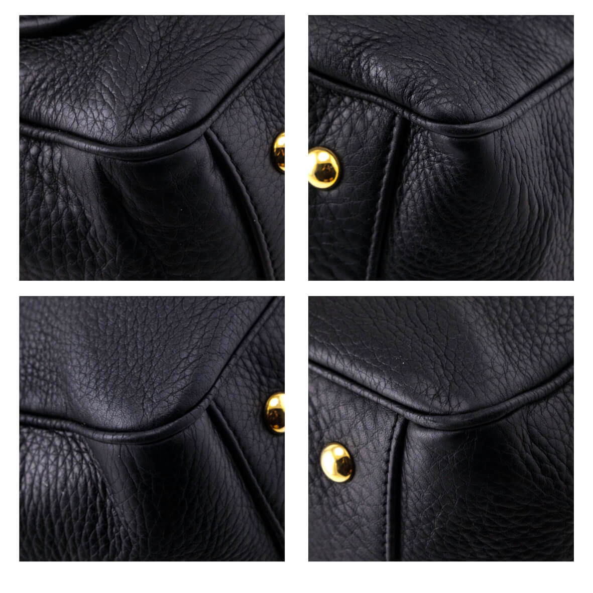 Gucci Black Pebbled Calfskin 1973 Top Handle Bag