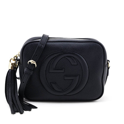 Gucci Black Pebbled Calfskin Small Soho Disco Bag