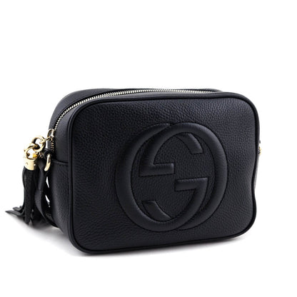 Gucci Black Pebbled Calfskin Small Soho Disco Bag