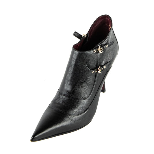 Gucci Black Pointed Toe Ankle Boots Size US 8.5 | EU 38.5