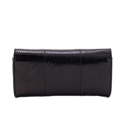 Gucci Black Python Padlock Clutch