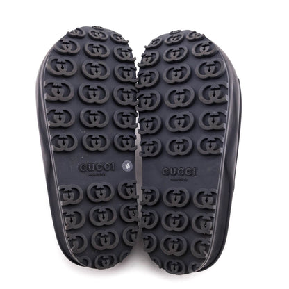 Gucci Black Rubber GG Pool Slides Size US 8 | EU 38