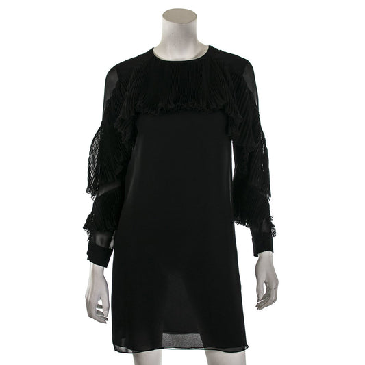 Gucci Black Silk Georgette Pleated Dress Size XS | IT 40