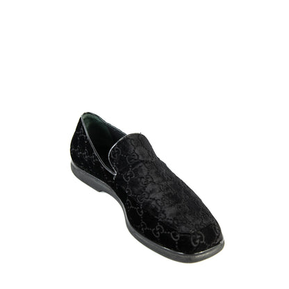 Gucci Black Velvet GG Loafers Size 9.5 | EU 39.5