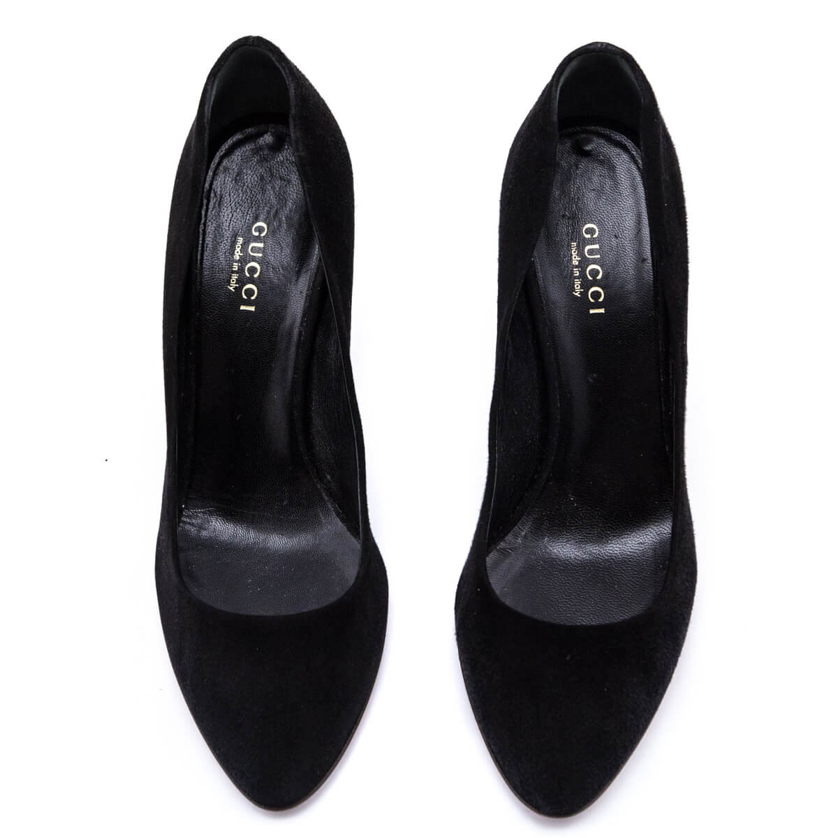 Gucci Black Suede Horsebit Accented Pumps Size US 6 | EU 36