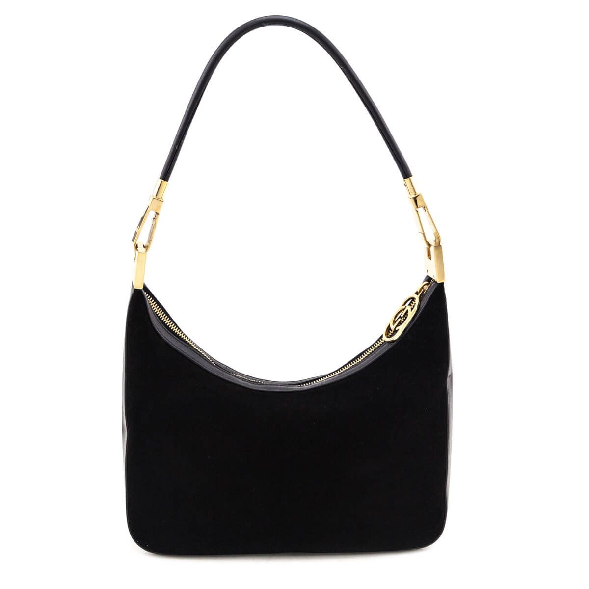 Gucci Black Suede & Leather Small Hobo